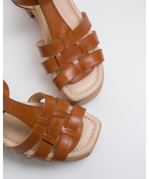 tan platform sandals heels