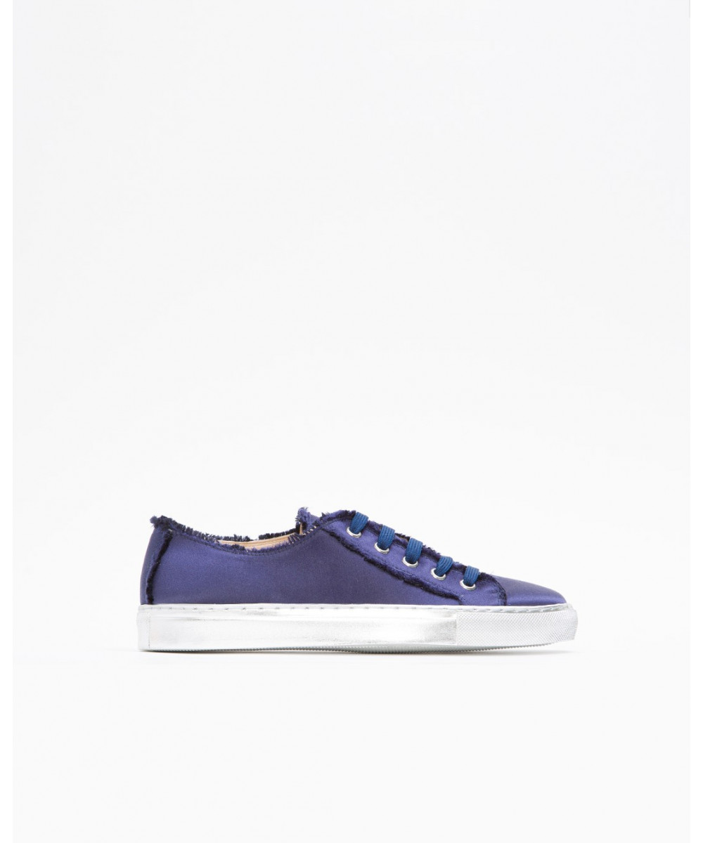 frayed denim sneakers