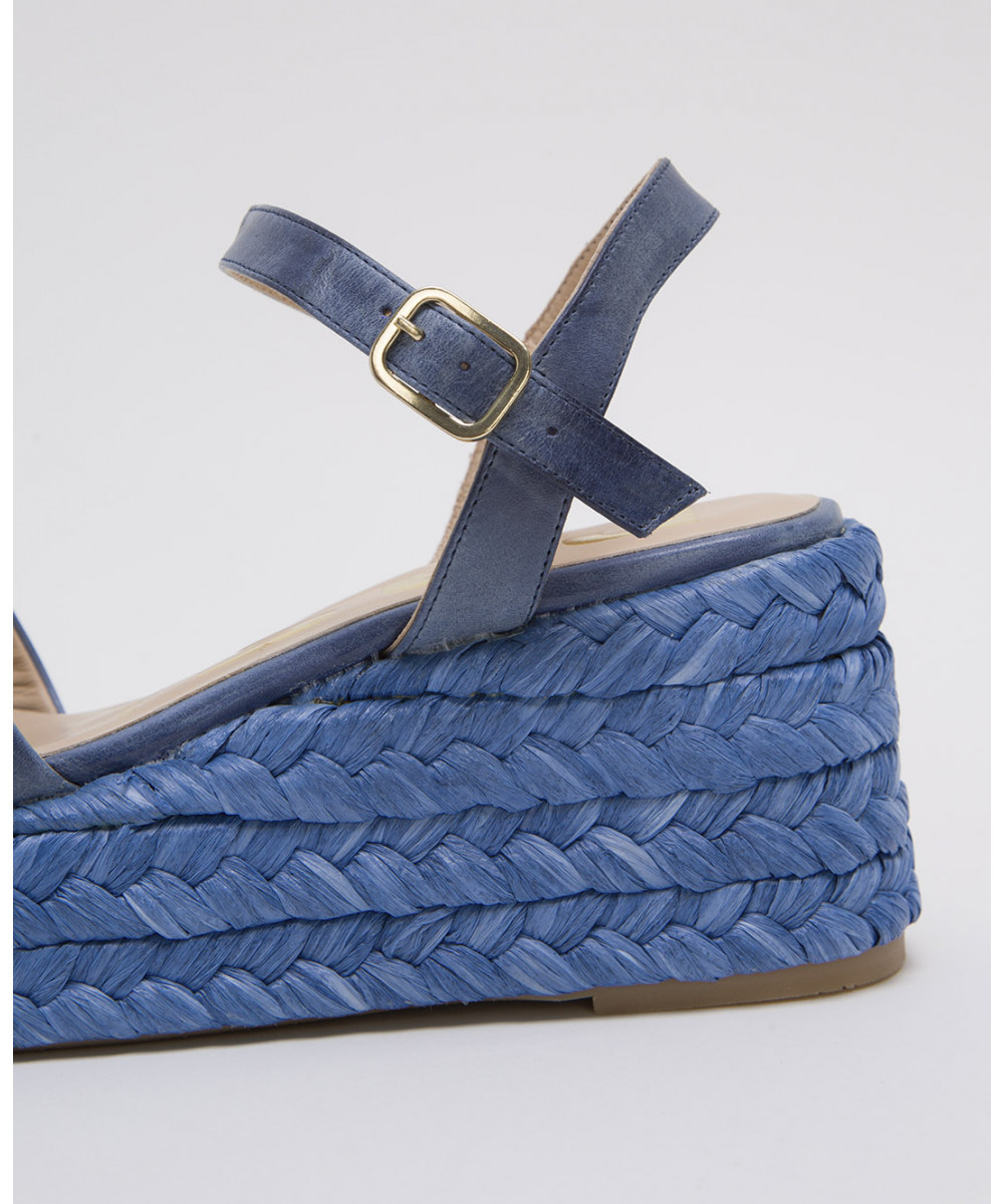 ladies navy leather sandals