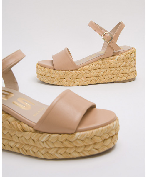light tan platform sandals