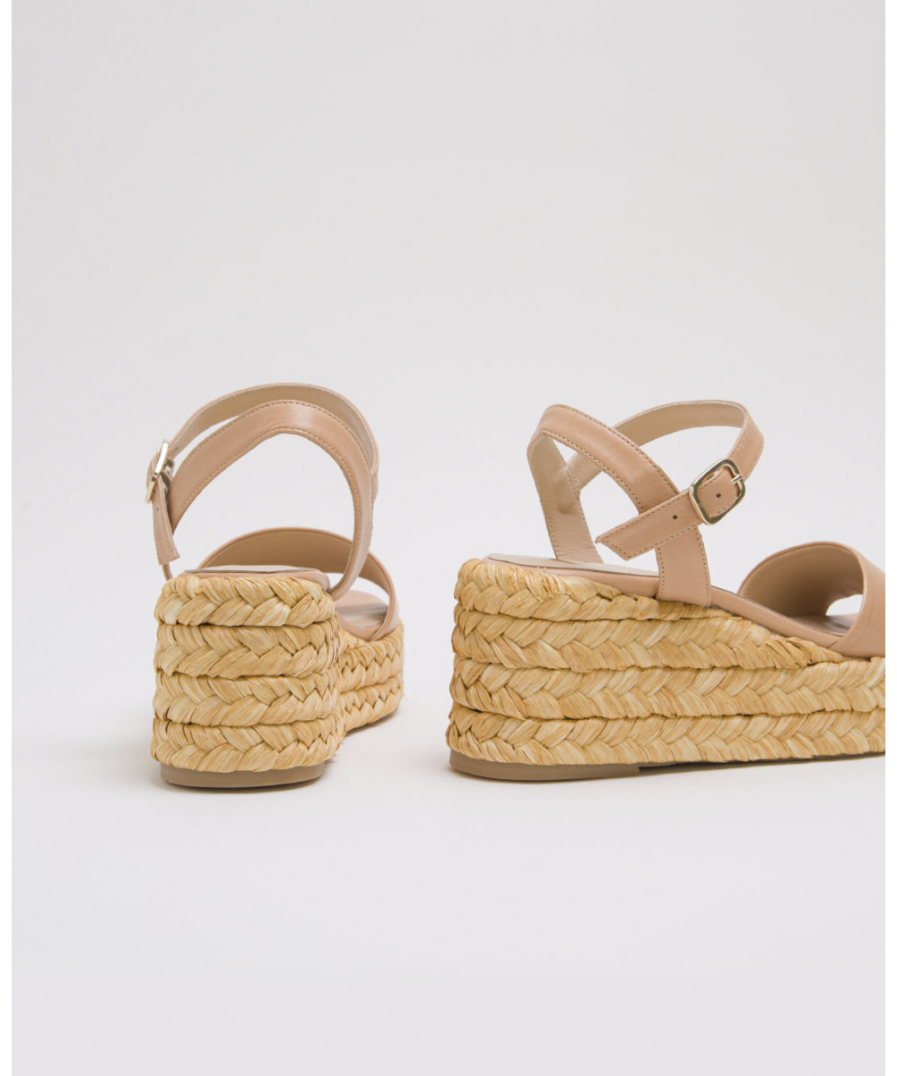 light tan platform sandals