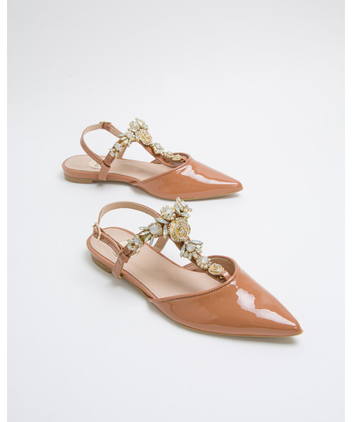 tan slingback flats