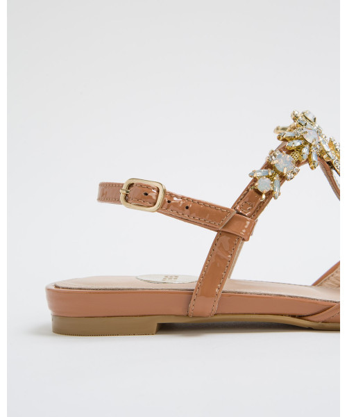 tan flat slingbacks