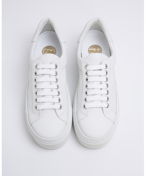 leather platform white sneakers