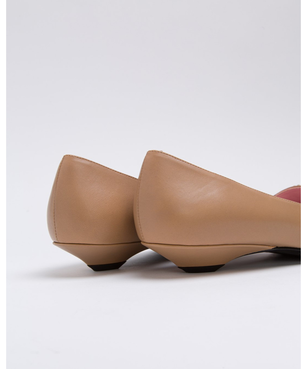 camel pointed toe flats