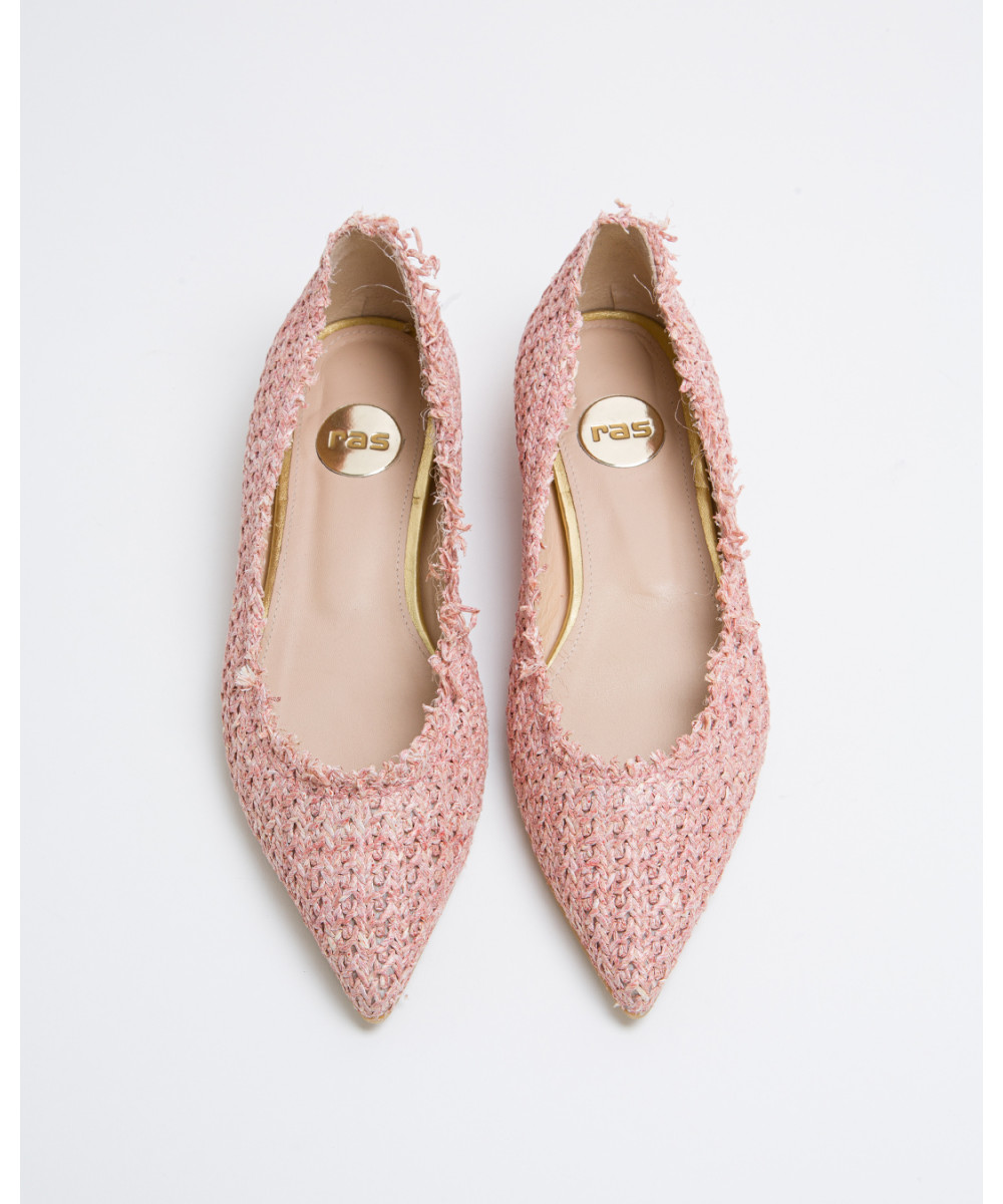 fuchsia pointed toe flats